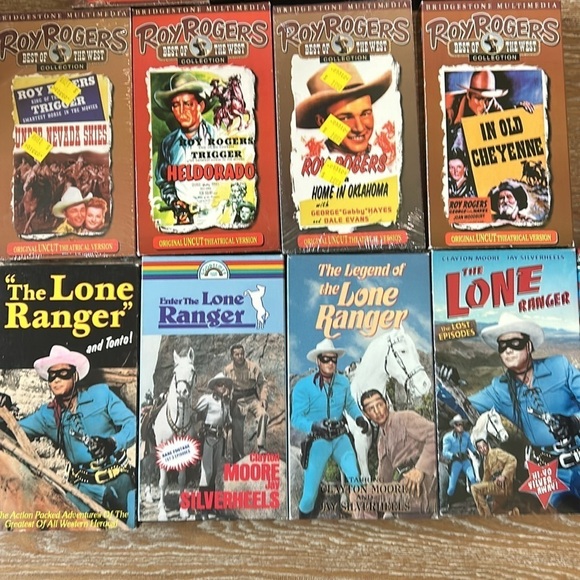 VHS Western Movie Lot of 16 movies Roy Rogers The Lone Ranger some NEW some used - Picture 2 of 4